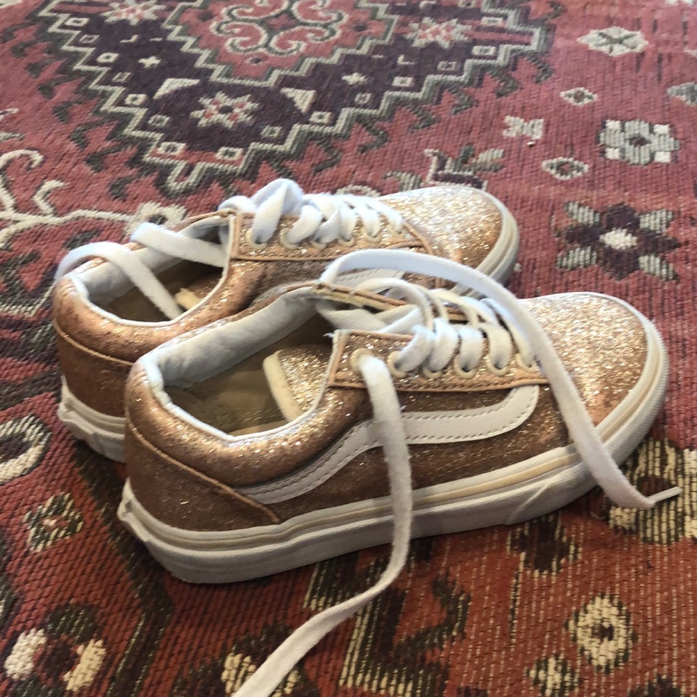 Girls glitter old skool vans